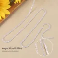 Women rectangular zircon chain necklace elegant crystal choker sparkling fashion jewelry - Square Crystal Chain (Semi-finished - Without Clasp) / 2.5*2.5mm (50cm) / Silver White