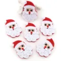Felt Santa Claus Christmas ornaments set, non-woven fabric holiday party hanging decor. - 44x61mm 10 Pieces/Pack