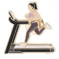 Fitness running woman alloy enamel pin badge cute sport backpack clothes decoration gift - Running Sports (C3273-2)