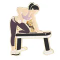 Fitness dumbbell row enamel pin women sports gym backpack clothes badge accessory cute lapel - Dumbbell Rowing (C3273-4)