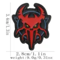 Punk Crâne Émail Épingle Halloween Alliage Broche Badge Mode Sac Accessoires Style Cool - C3277-2