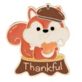 Thanksgiving schattig eekhoorn emaille speld metalen broche cartoon rugzak badge - Eekhoorn