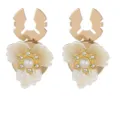 Pearl Rhinestone Gardenia Cufflinks White Flower Shirt Buttons Elegant Suit Accessories - Gardenia Cufflinks (B1655-5)