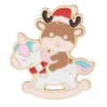 Noël dessin animé émail renne cheval à bascule broche épingle joli cadeau de vacances mignon - C3317-4 Licorne Renne