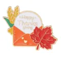 Thanksgiving emaille speld metaal envelop esdoornblad herfst festival rugzak badge cadeau - Envelop