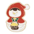 Noël dessin animé émail broche mignon chapeau rouge fille métal insigne accessoire cadeau - C3317-3 Fille de Dessin Animé