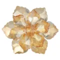 Bouton de manchette en cristal ambre fleur brillante accessoire de chemise broche élégante - Jaune Doré