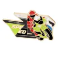 Motorrad Rennsport Emaillierte Anstecknadel, Metall Brosche Abzeichen für Rucksack, Sport Geschenk. - Rennmotorrad
