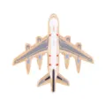 Metal airplane brooch pin, four-engine commercial aircraft enamel badge for bags clothes. - C3553-3