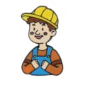 Cute cartoon worker enamel pin, vintage badge brooch for backpack, clothes and hats decoration. - C3103-3