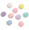 Perline sfuse di fiori in acrilico colorato con piccole perle per gioielli e penne fai da te. - colori misti casuali