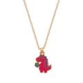 Kinderen tekenfilm roze dinosaurus hanger ketting, schattige goud legering sieraad - Roze Dinosauriër Stijl