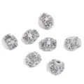Perles en acrylique argenté avec strass pour fabrication de bijoux et porte-clés DIY. - Style de Fleur Vintage (AZBY067013) / 23*23*18mm / Argent