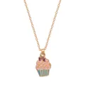 Kinderen schattige gouden ketting met kleurrijke emaille cupcake hanger voor meisjes. - Cupcake Stijl