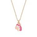 Kinderen goudkleurige ketting met schattige roze emaille eenhoorn hoofd hanger mooie sieraden. - Roze en Witte Eenhoorn Stijl