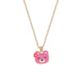 Leuke roze berenhanger ketting voor kinderen, vergulde ketting en mode sieraden. - Roze Beer Stijl