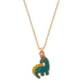 Leuke cartoon dinosaurus hanger ketting voor kinderen, vergulde ketting sieraden accessoire. - Groene Dinosaurus