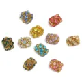 Kleurrijke strass klauwketting kralen voor DIY sieraden, prachtige kristalen hanger voor tas - Gouden Rand Gemengde Kleuren