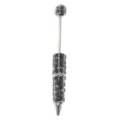 Resin flower beaded ballpoint pen diy cute decorative gift pen stylish office stationery - Black