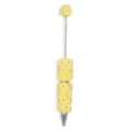 Yellow floral beaded DIY pen, stylish polymer clay flower rhinestone ballpoint pen sku - Yellow Flower Style