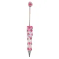 DIY handmade beaded ballpoint pen pink flower glass bubble bead cute stationery gift item - SL915010 Style