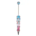Handcrafted gradient beaded pen with floral design cute diy stationery gift writing tool - SL916010 Style