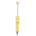 Penne a sfera con perline di strass DIY lusso giallo scintillante cristallo diamante cancelleria - Fiocco Bolla Giallo (SL664008)
