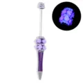 Lila Perle Rose perlenbesetzter Kugelschreiber, DIY Bonbonfarbe dekorativer Drehgeschenkstift. - Lila Rose Perlenstift (SL612008) / Lila