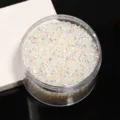 Iridescent resin flatback rhinestones boxed micro diamonds for nail art and DIY craft. - White AB