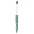 Christmas glitter pearl bead ballpoint pen, green festive rotating ballpoint pen variant. - 5 Pcs Set / Green Christmas Tree (SL67508.5)