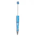 Christmas glitter pearl beadable ballpoint pen, stylish rotating holiday gift pen. - 5 Pcs Set / Blue Christmas Tree (SL65808.5)