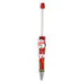Christmas themed DIY beadable cartoon ballpoint pen, cute multi-color rotating writing pen. - Red Snowman Style (CT029008.5)