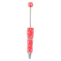 Penna a sfera con perline di strass fai-da-te con perle a bolla scintillanti e punta in metallo. - Fiocco Bolla Rosa Corallo (SL668008)