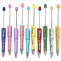 Set van originele balpennen met Engelse tekstprints, metalen stengels en kraaltoppen. - Sweet Scribbles-serie (Stijl 2) / 10 Stuks/Set