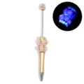DIY Rosen Perlen Perlenkugel Schreiber kreative leuchtende rotierende Metallgeschenk - Goldene Rose Perlenstift (SL616008) / Gold