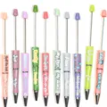 Bolígrafo DIY colorido con letras en inglés, elegante bolígrafo giratorio minimalista nuevo. - Serie de Eslóganes Coloridos (Estilo 1) / 10 Piezas/Set