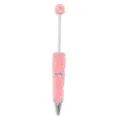 Penna a sfera di perle DIY con strass rosa scintillanti e perle, elegante penna in metallo. - Perla Artificiale Strass Rosa (SL669008)