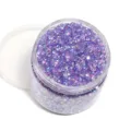 Purple iridescent resin flatback rhinestones, transparent jar, sparkling nail art diamonds. - Light Purple AB