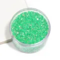Green flatback resin rhinestones for nail art DIY diamond painting accessories jar. - Light Green AB