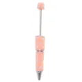 Penna a sfera con perline DIY lusso strass rosa cristallo metallo scrittura var - Fiocco Bolla Rosa (SL670008)