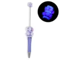 DIY Rosen Perlen Kugelschreiber Süß Süßigkeiten Farbe Gedreht Geschenk Stift Schreibwaren - Dunkellila