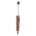 Bronze beaded ballpoint pen diy crystal flower decorative pen stylish stationery supply - Khaki