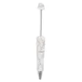 DIY Perlen Strass Kugelschreiber, dekorativer glänzender Schreibwaren Stift für Büro. - 5er Set / Weiß