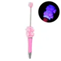 DIY handgemachte Rose Perle Perlen Kugelschreiber bonbonfarbener rotierender Stift voor - Zartrosa