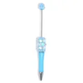 Blauer DIY Perlen Kugelschreiber mit funkelnden Kristallen fuer kreatives Schreiben und Geschenke. - Perlen-Quadrat-Strass-Stil (SL583010) / 5er Set / Blau