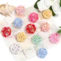 Colorful resin rhinestone flower ball beads for DIY phone charms and beaded pen accessories. - Floral Cluster (Random Mixed Colors) / 20 Pieces Set