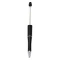 DIY beadable pen with metal rod for custom beads crafting creative stationery ballpoint pen - Black Silver Patchwork Style (CZB106038-1)