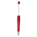 Red DIY beaded pen with metal beadable rod and ballpoint tip for creative crafts - Red Electroplated Style (CZB106038-4)