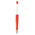 Bolígrafo de cuentas DIY con mango brillante rojo y varilla metálica para manualidades. - Estilo Brillo Rojo (CZB106038-5)