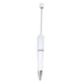 Bolígrafo de cuentas DIY con varilla de metal y cuerpo de plástico blanco para manualidades. - Estilo Blanco (CZB106038-13)